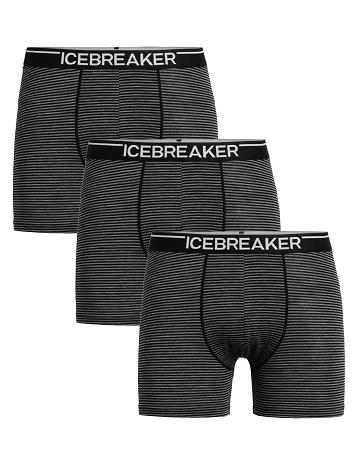 Gritstone Heather Icebreaker Merino Anatomica Boxers 3 Pack Men's Underwear | AU 1282ILHS